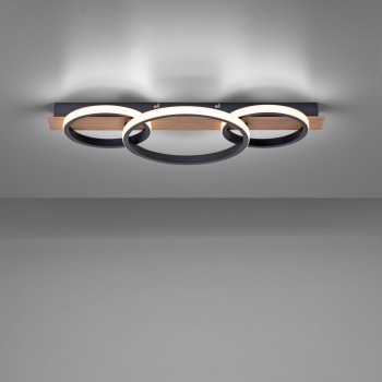 Plafoniera LED TROOPER lemn Zuma Line 15616-78, 8x30 cm, 41W