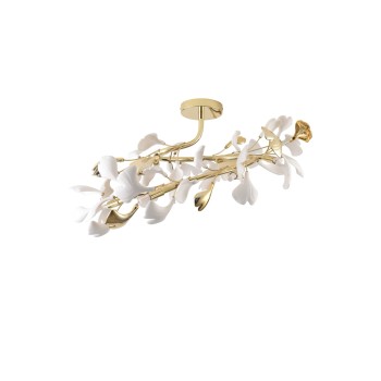 Plafoniera LEAF auriu Zuma Line MX2858-6-EGN, D70 cm, 6xG9