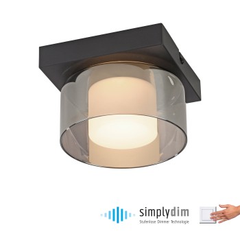 Plafoniera LED RIKA negru Zuma Line 6162-18, D15 cm, 6W, RGB