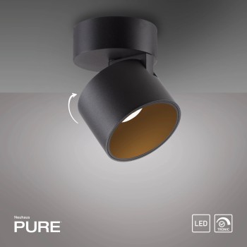 Plafoniera LED PURE CUP negru Zuma Line 6226-18, 13.7x9.5 cm, 15W