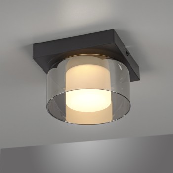 Plafoniera LED RIKA negru Zuma Line 6162-18, D15 cm, 6W, RGB