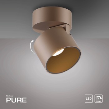 Plafoniera LED PURE CUP maro Zuma Line 6226-97, 13.7x9.5 cm, 15W