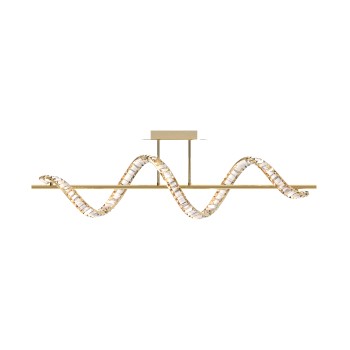 Plafoniera LED ATHESA auriu Zuma Line MX3170-1-3GT, 25x110 cm, 26W