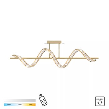 Plafoniera LED ATHESA auriu Zuma Line MX3170-1-3GT, 25x110 cm, 26W