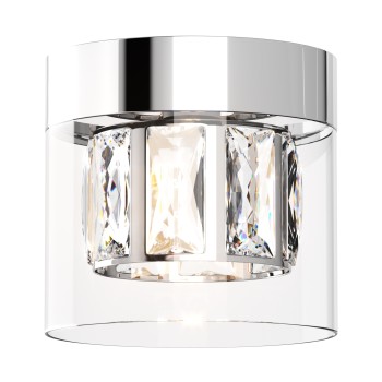 Plafoniera GEM crom Zuma Line C0389-01A-F4AC, D11 cm, 1xG9