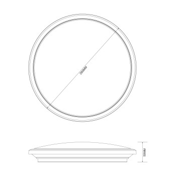 Plafoniera LED MOREN negru Zuma Line MS70224V-BK, D28 cm, 22W