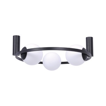 Plafoniera ORBIT negru Zuma Line 5008, D58 cm, 3xE27