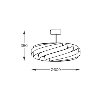 Plafoniera VENTO negru Zuma Line 1131, D60 cm, 4xE27
