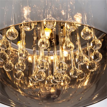 Plafoniera CRYSTAL argintiu Zuma Line C0076-06X-F4FZ, D50 cm, 6xG9