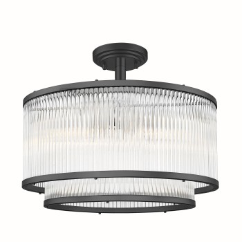 Plafoniera SERGIO negru mat Zuma Line C0528-05H-P7AC, D41.5 cm, 5xE14