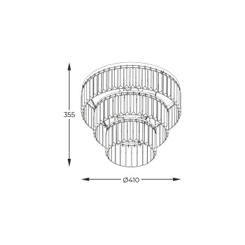 Plafoniera TIFFANY auriu Zuma Line P17127-4-GD, D41 cm, 4xE14