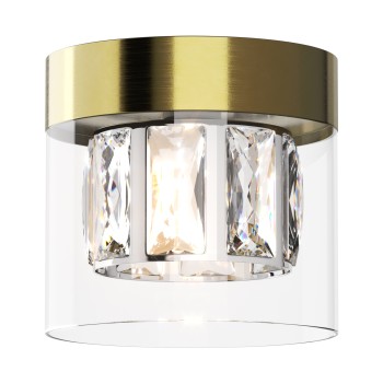Plafoniera GEM bronz antichizat Zuma Line C0389-01A-0FD2, D11 cm, 1xG9