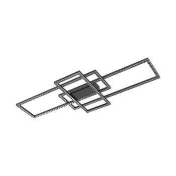Plafoniera LED ERVI negru mat Zuma Line MX7907-3B-3BT, 41.5x102.7 cm, 57W
