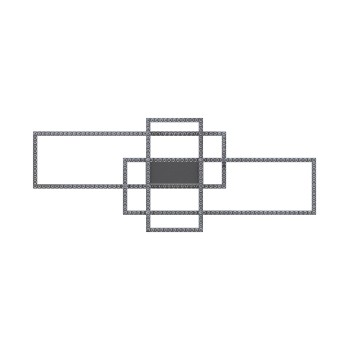 Plafoniera LED ERVI negru mat Zuma Line MX7907-3B-3BT, 41.5x102.7 cm, 57W