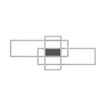 Plafoniera LED ERVI negru mat Zuma Line MX7907-3B-3BT, 41.5x102.7 cm, 57W