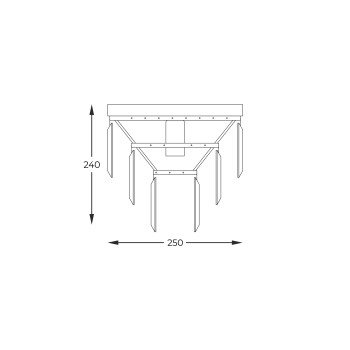 Plafoniera AMEDEO auriu Zuma Line C17106/1, D25 cm, 1xE27