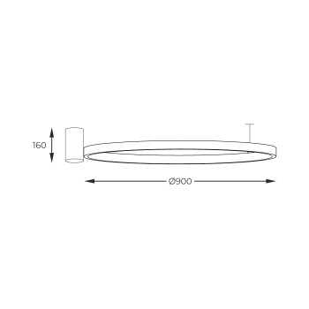 Plafoniera LED HORIK negru Zuma Line 89429-90BK, D90 cm, 40W