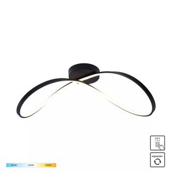 Plafoniera LED ERDA negru Zuma Line 19600C-BK, 70.5x30 cm, 45W