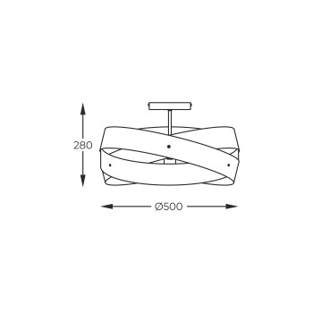 Plafoniera TORNADO alb Zuma Line 1115, D50 cm, 3xE27