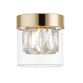 Plafoniera GEM auriu francez Zuma Line C0389-01A-F7AC, D11 cm, 1xG9