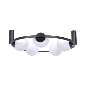 Plafoniera ORBIT negru Zuma Line 5009, D68 cm, 5xE27