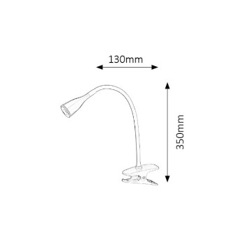 Lampa de birou JEFF 4197 Rabalux, LED 4.5W, 330lm, negru - 1