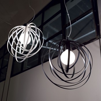 Pendul modern DISCO SP1, IDEAL LUX, D46cm, E27 60W, alb - 1