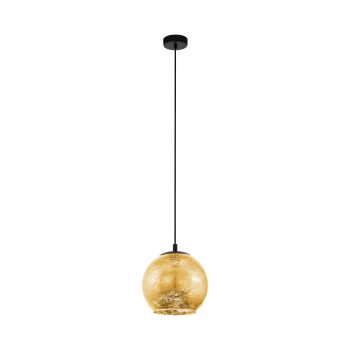Pendul modern ALBARACCIN 98523 Eglo, E27, 1x40W, negru-auriu - 1