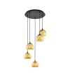 Pendul modern ALBARACCIN 98526 Eglo, E27, 5x40W, negru-auriu