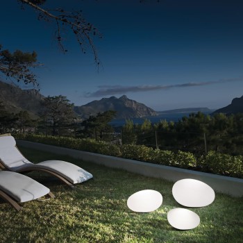 Glob luminos de gradina SASSO PT1 D40 Ideal Lux, E27 1x40W, alb - 1