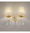 Aplica de perete Victoria 2 Kiss Auriu Kolarz, placat cu aur de 24K, 2 brate cu cristale