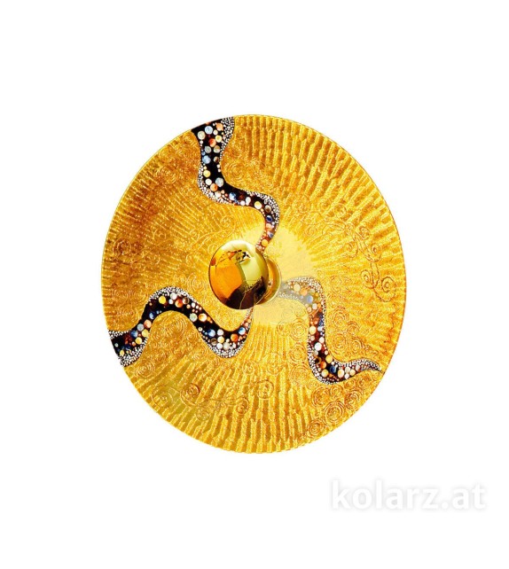 Aplica de perete Luna - Kolarz, Ø54, dekor Kiss, aur 24K