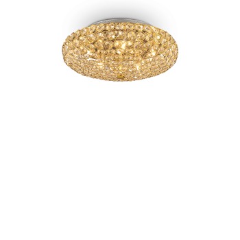 Plafoniera cu cristale KING PL5 073187 Ideal Lux, auriu - 1