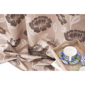 Draperie Izolde Mendola Home Textiles, 140x245cm cu inele, maro - 1