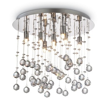 Plafoniera moderna cu cristale MOONLIGHT PL8 077796 Ideal Lux, crom - 1