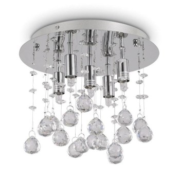 Plafoniera moderna cu cristale MOONLIGHT PL5 094649 Ideal Lux, crom - 1