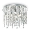 Plafoniera moderna cu cristale ROYAL PL8 052991 Ideal Lux, crom Plafoniera moderna cu cristale ROYAL PL8 052991 Ideal Lux, crom