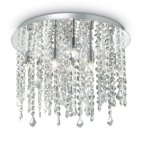 Plafoniera moderna cu cristale ROYAL PL8 052991 Ideal Lux, crom - 1 Plafoniera moderna cu cristale ROYAL PL8 052991 Ideal Lux, crom - 1