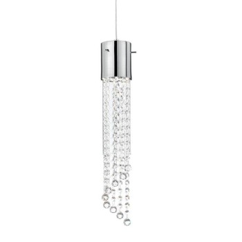 Pendul modern cu cristale GOCCE SP1 089669 Ideal Lux, crom - 1