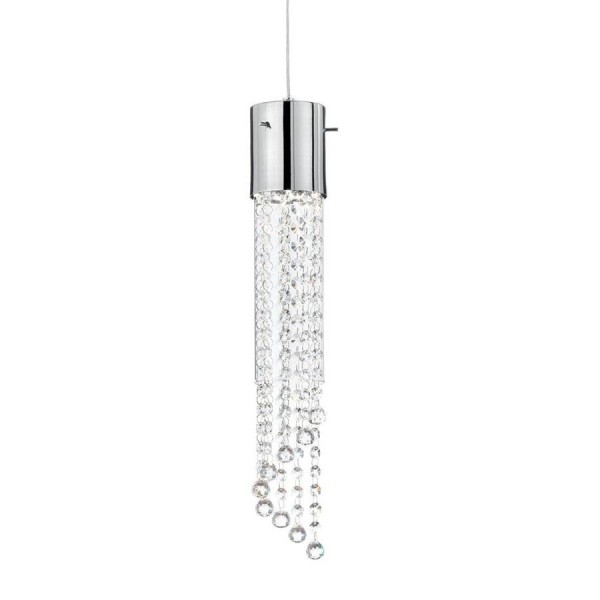 Pendul modern cu cristale GOCCE SP1 089669 Ideal Lux, crom - 1