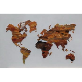 Tablou pictat manual World, dimensiunea 60x90cm - 1
