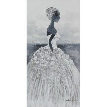 Tablou pictat manual Bella, 120x60cm - 1