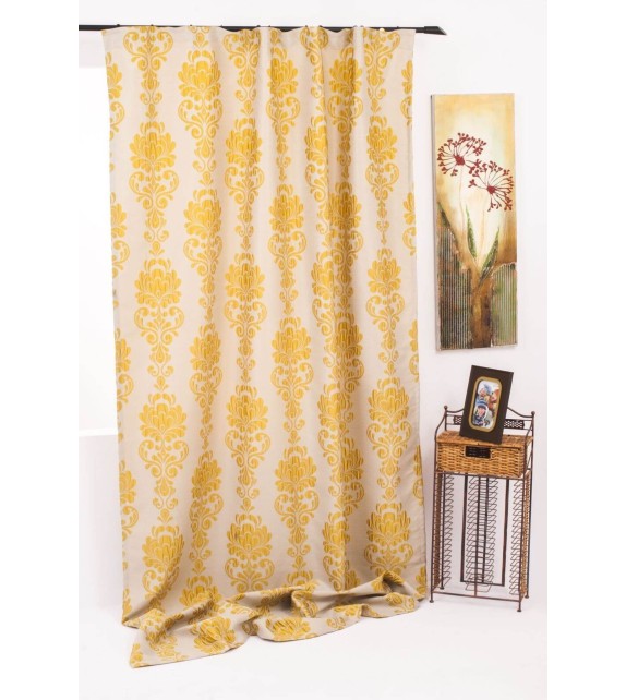 Draperie Impozant Mendola Home Textiles, 140x245cm cu rejansa, galben