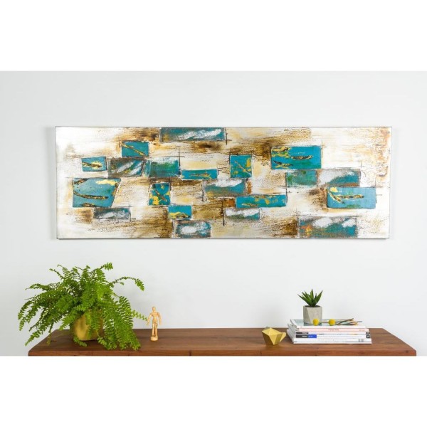 Tablou pictat manual Serenity, dimensiunea 50x150cm - 1