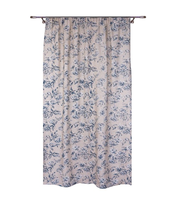 Draperie Ombra Mendola Home Textiles, 140x245cm, cu rejansa, albastru - 1