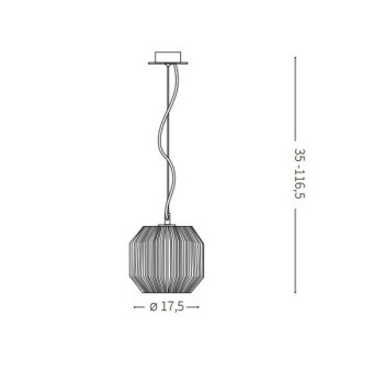 Pendul modern ORIGAMI-1 SP1 200583 Ideal Lux, alb - 1