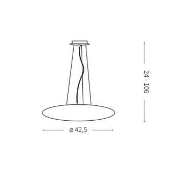 Pendul modern SMARTIES BIANCO SP3 D40 032016 Ideal Lux, alb - 1