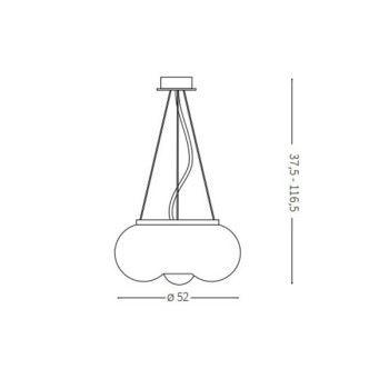 Pendul modern ARIZONA SP5 214481 Ideal Lux, alama-alb - 1