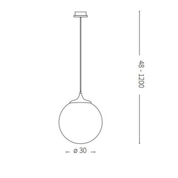 Pendul modern BOA SP1 160863 Ideal Lux, alb - 1
