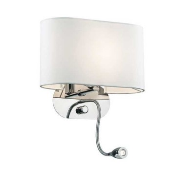 Aplica perete SHERATON AP2 074900 Ideal Lux, crom, alb